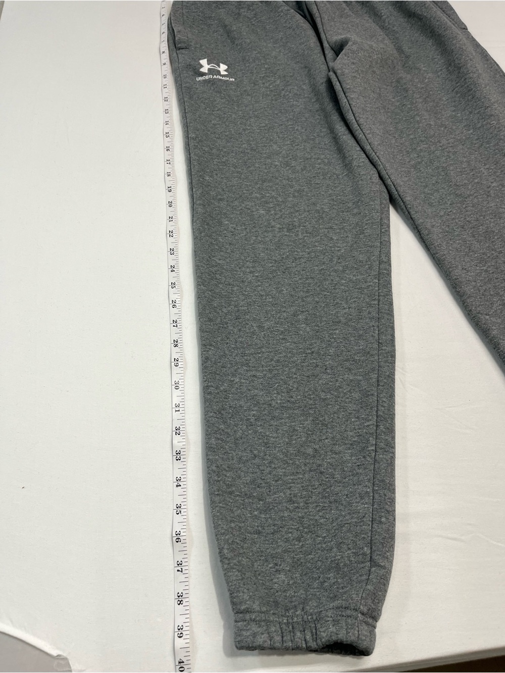 Under Armour Men's Rival Fleece Charcoal Gray Tapered Leg Joggers Pants L 1723 - Picture 3 of 5